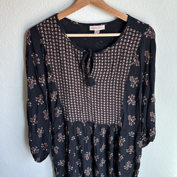 KNOX ROSE Bohemian Flowy Dress 90’s  XL - Picture 3 of 9
